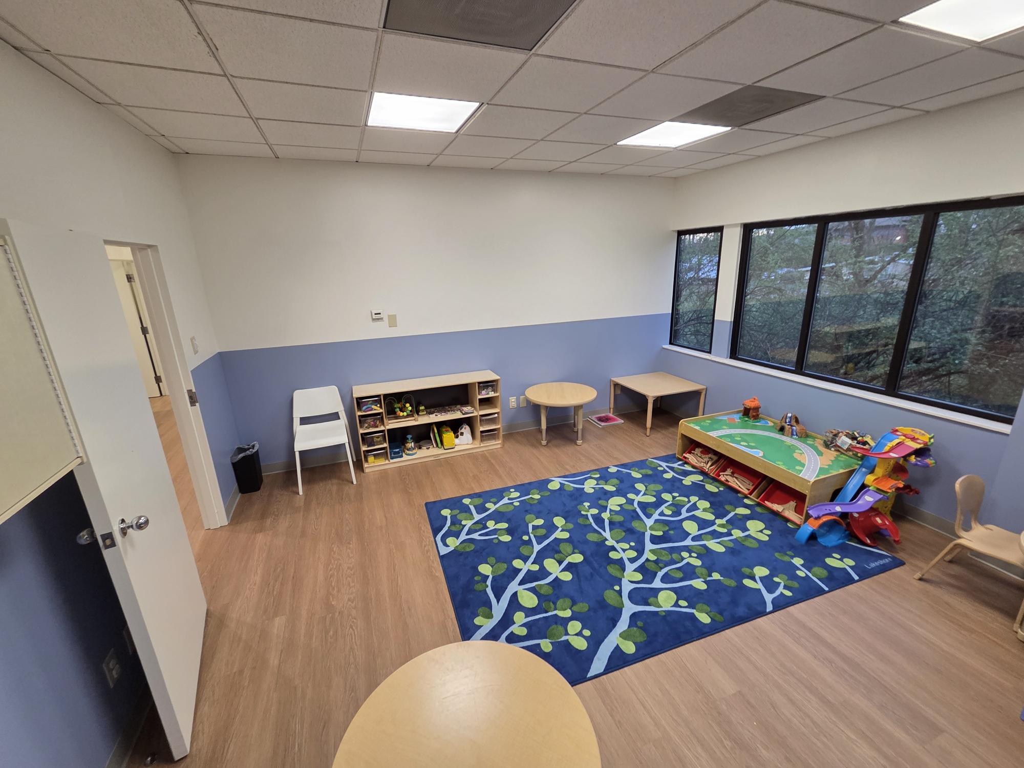 Therapy room at BlueSprig Autism's Olivette clinic