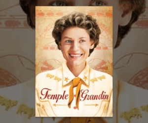 The cover photo of "Temple Grandin," a movie about a woman with autism.